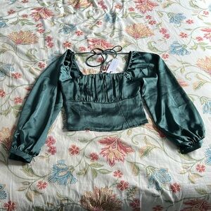 NWT - Ruched satin top from Dynamite - M
